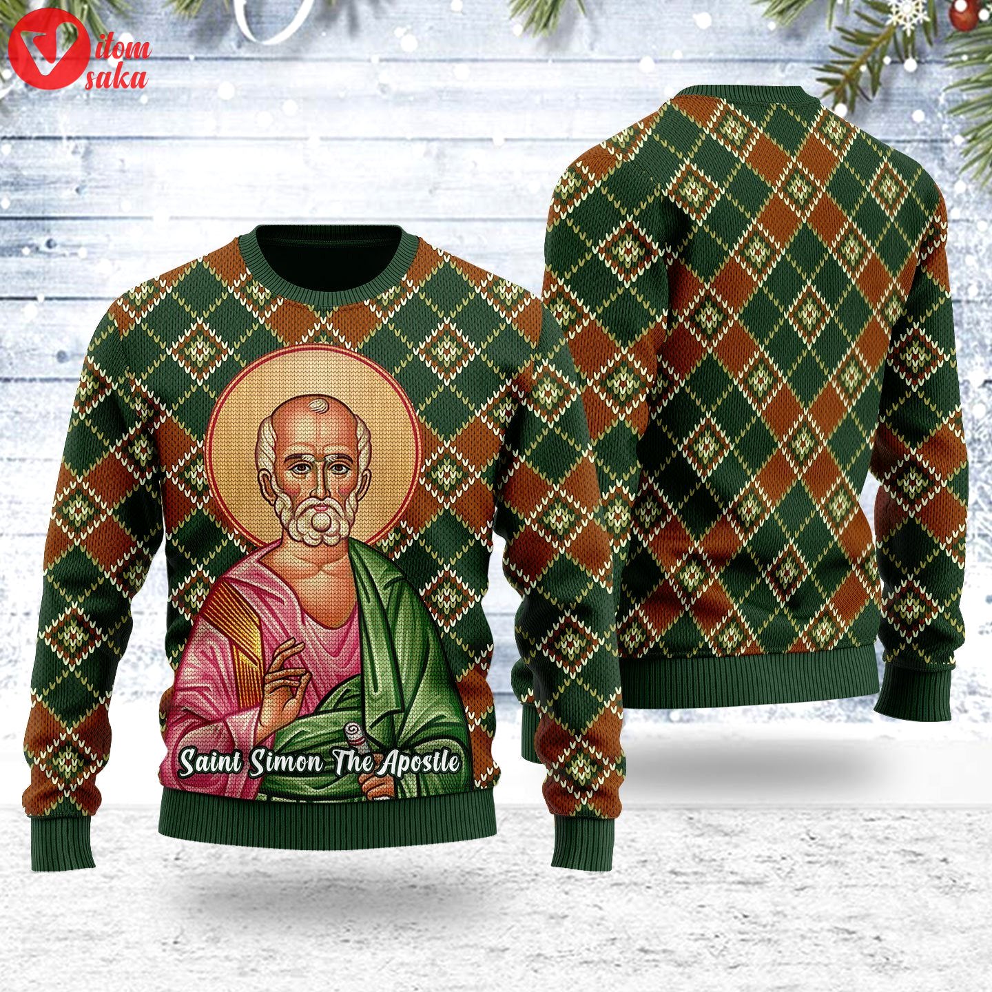 Saint simon the zealot ugly christmas sweater – stormmerch exclusive