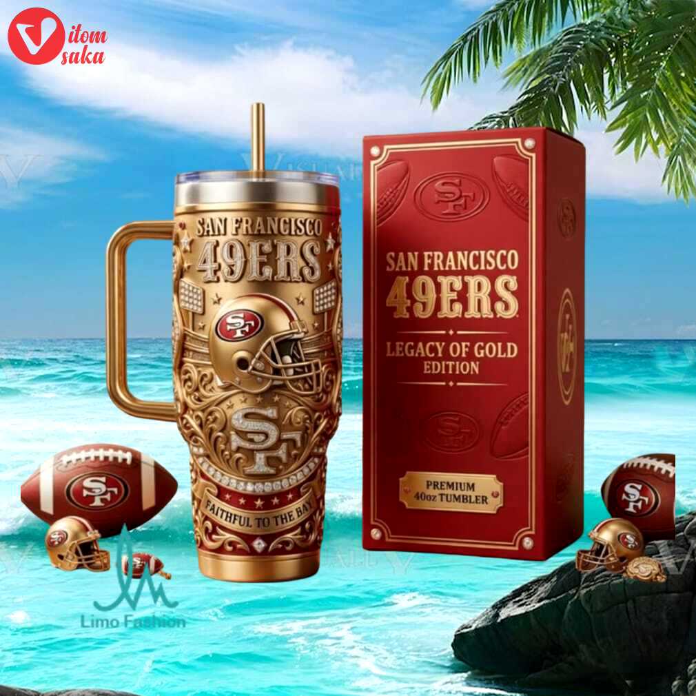 San francisco 49ers legacy of gold edition faithful to the bay stainless steel insulated tumbler