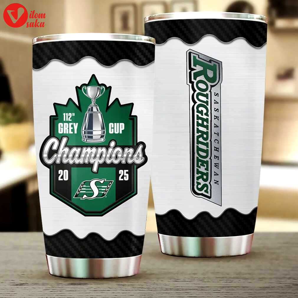Saskatchewan roughriders 112th grey cup 2025 champions stainless steel tumbler