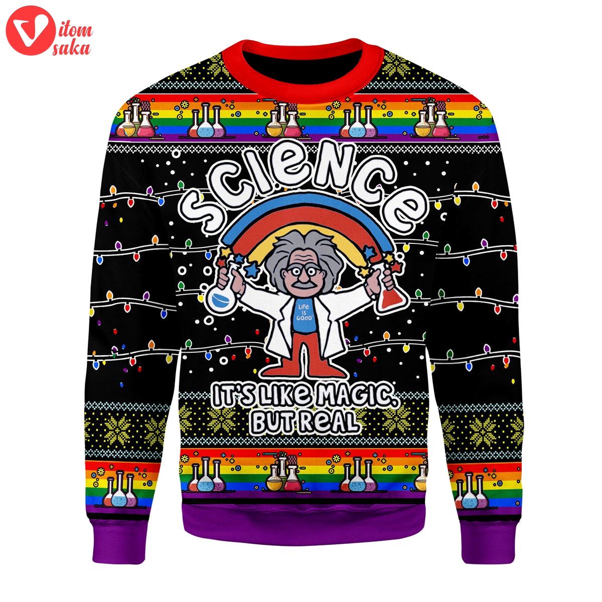 Science lgbt christmas sweater – stormmerch exclusive