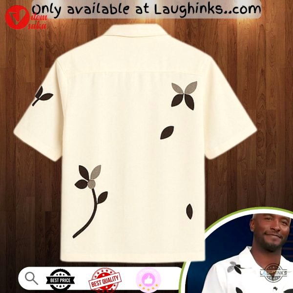 Scott evans white floral print aop hawaiian shirt on access hollywood
