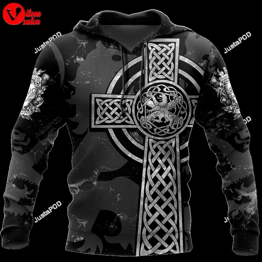 Scottish st andrew lion 3d all over print hoodie, zip-up hoodie