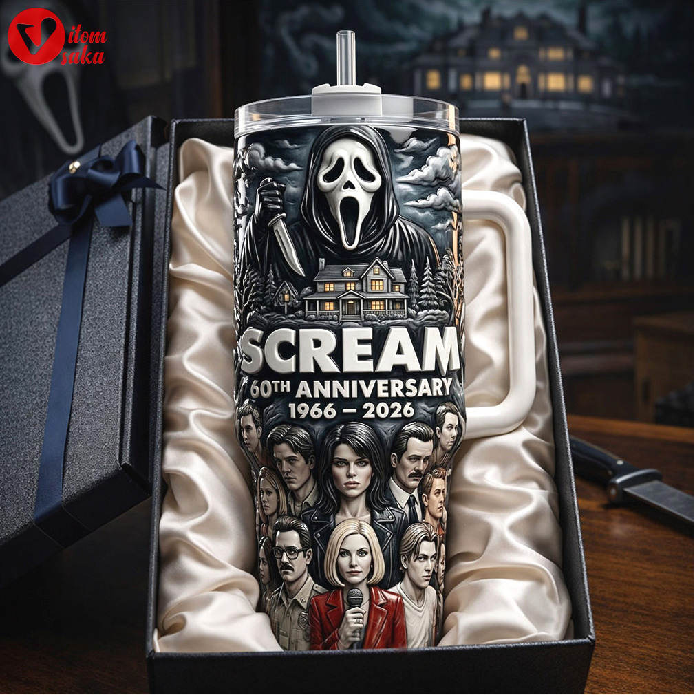 Scream movie 60th anniversary ghostface horror fan 40oz tumbler