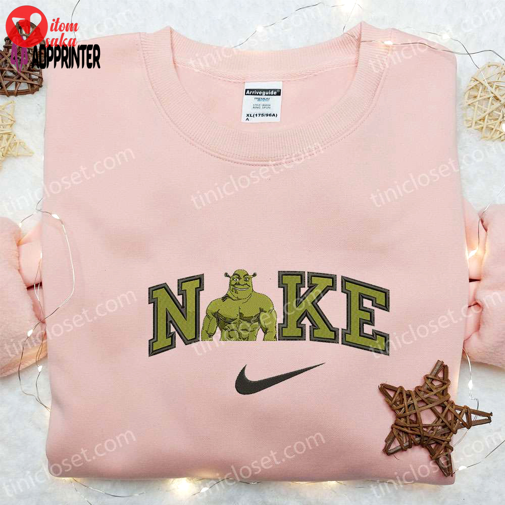 Shrek x nike & disney characters embroidered sweatshirt – custom hoodie