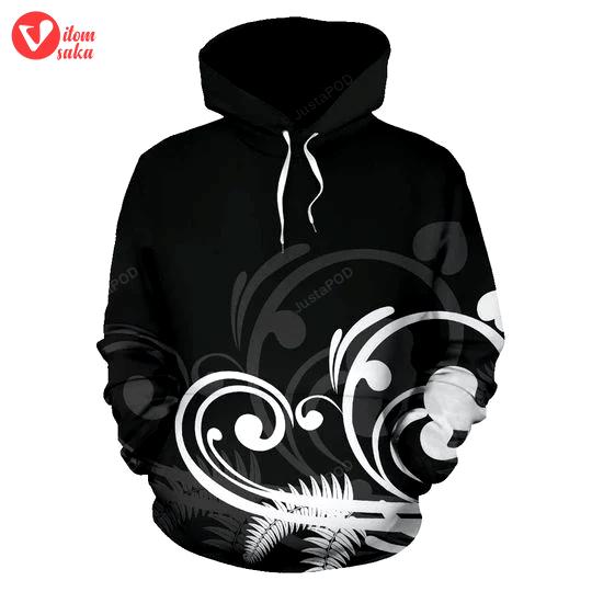 Silver fern new zealand 3d all over printed hoodie, zip- up hoodie