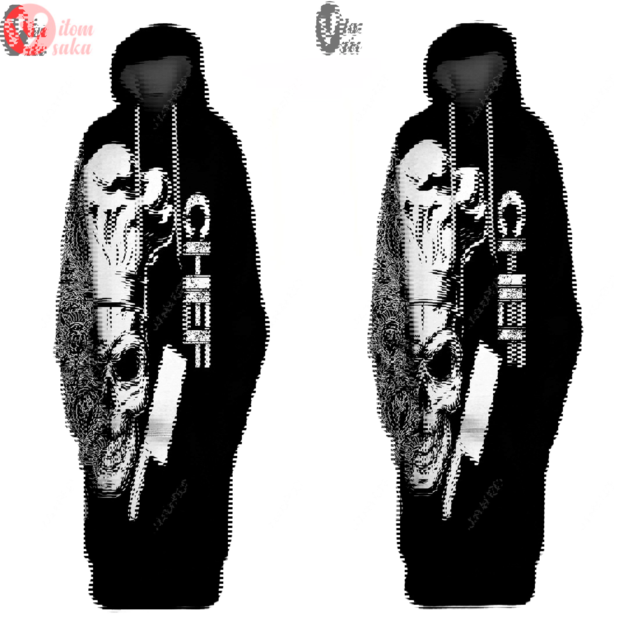Skull chef 3d all print hoodie, zip- up hoodie