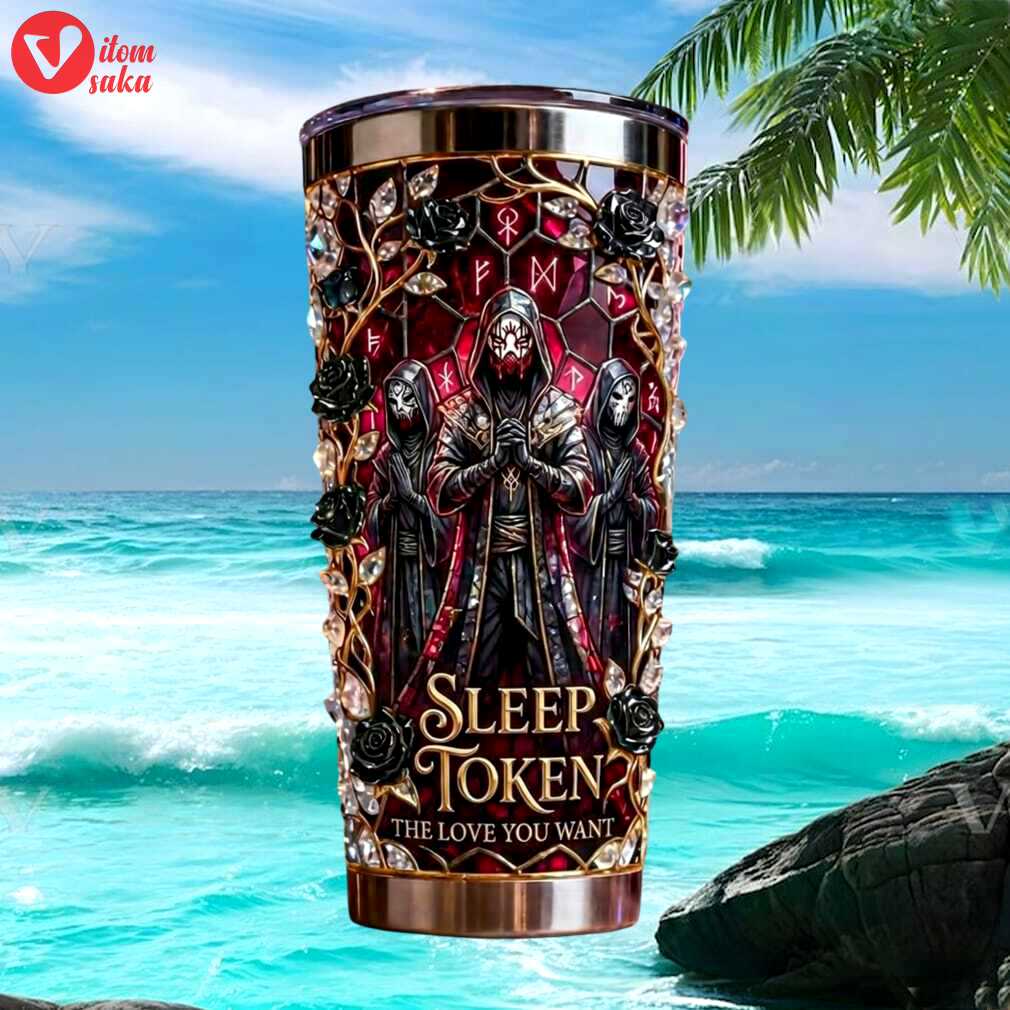 Sleep token the love you want stained glass style 20oz tumbler