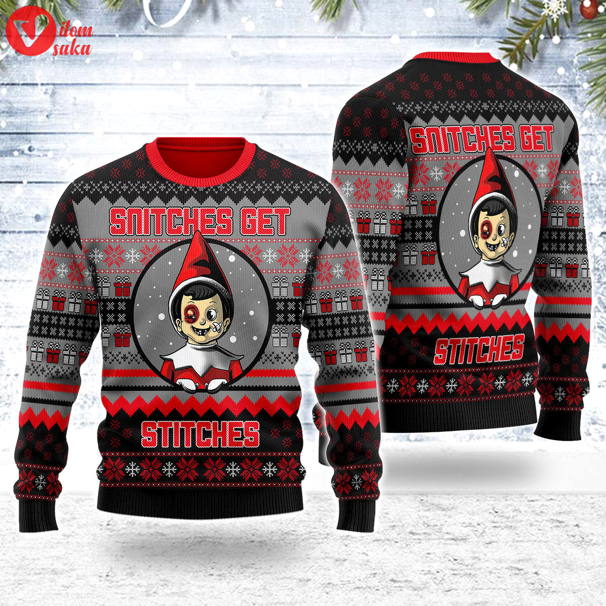 Snitches get stitches christmas sweater – stormmerch exclusive
