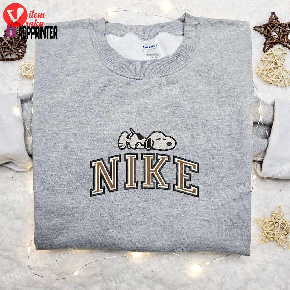 Snoopy tired x nike embroidered sweatshirt & peanuts disney plus shirt: best gift ideas for all occasions