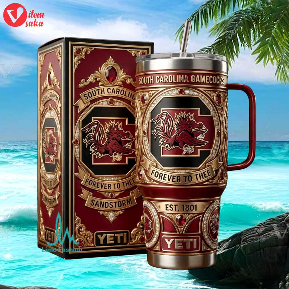 South carolina gamecocks sandstorm ncaa football fan legacy stainless steel insulated tumbler