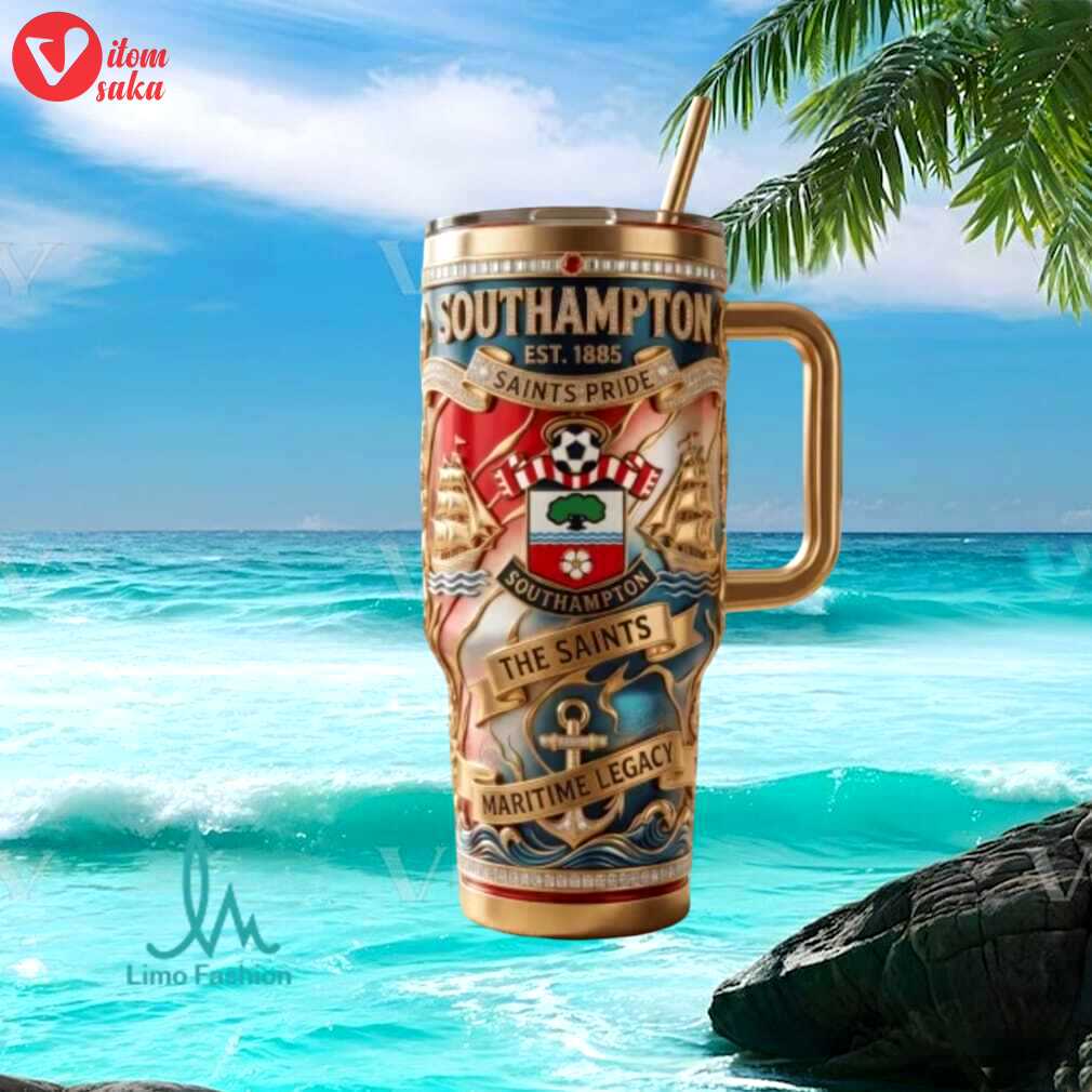 Southampton fc the saints maritime legacy est 1885 retro fan gift stainless steel insulated tumbler