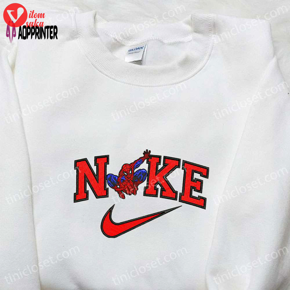 Spider-man x nike embroidered shirt & marvel hoodie: superhero inspired sweatshirt