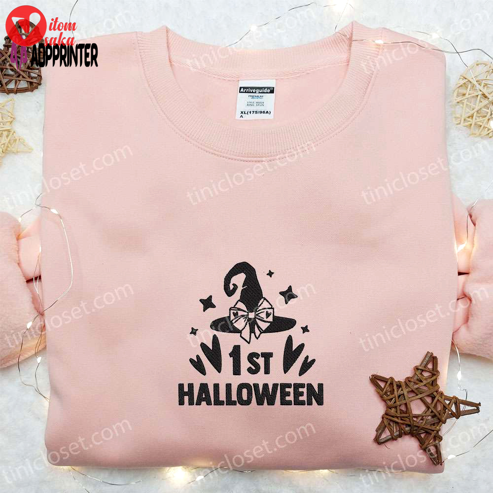 Spooky 1st halloween embroidered sweatshirt & hoodie – perfect family gifts