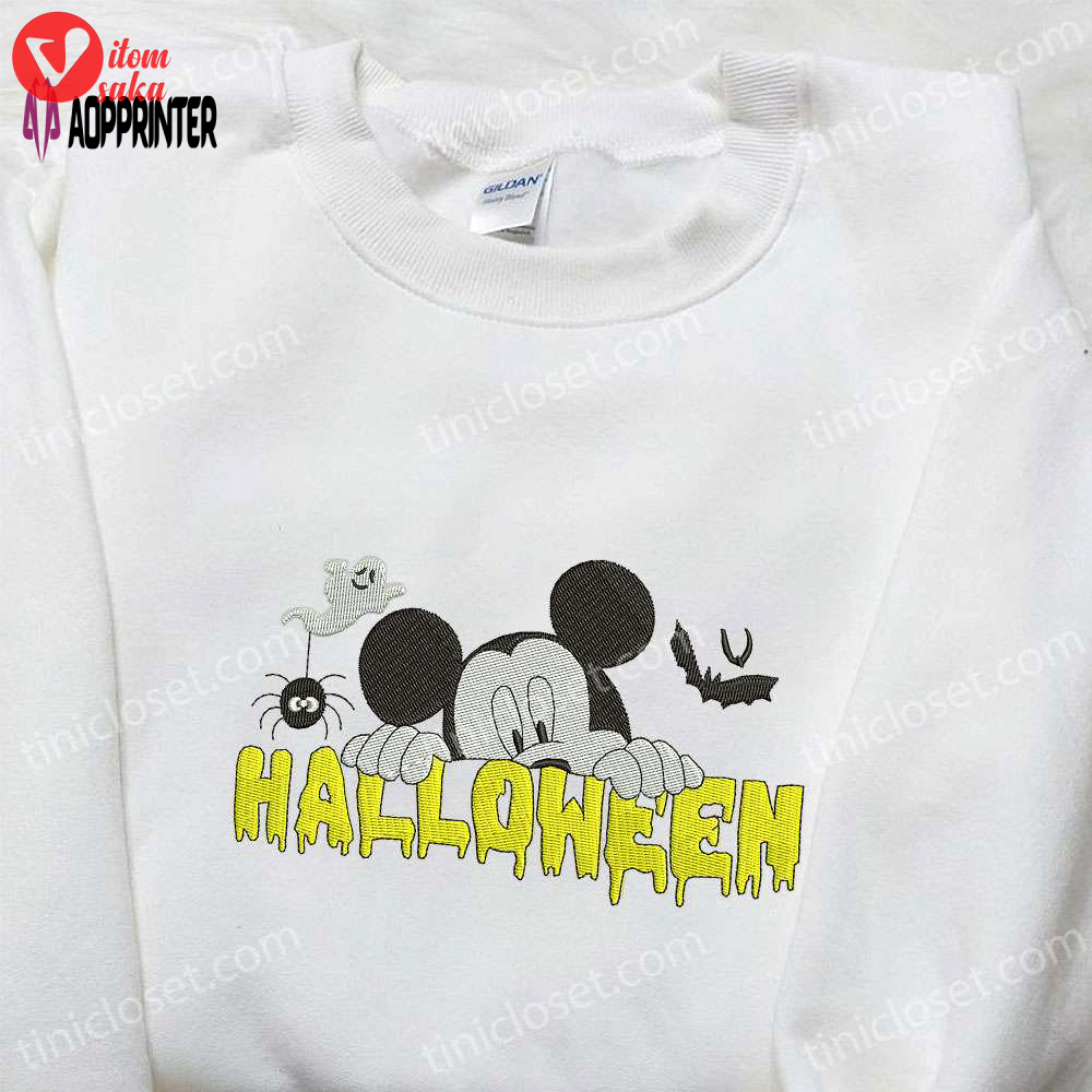 Spooky halloween embroidered clothing: mickey shirt disney sweatshirt & adorable hoodie