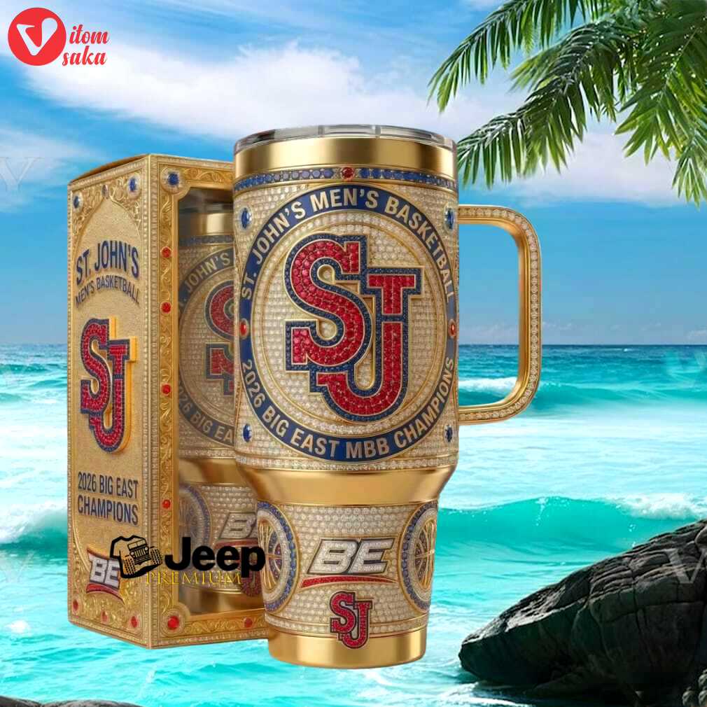 St. john’s men’s basketball 2026 big east mbb champions gold edition stainless steel insulated tumbler