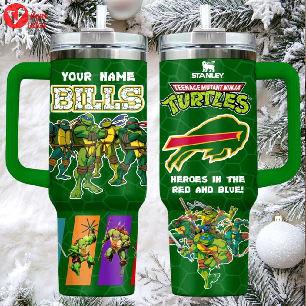 Stanley x buffalo bills tmnt tumbler custom bills green 40oz handle mug