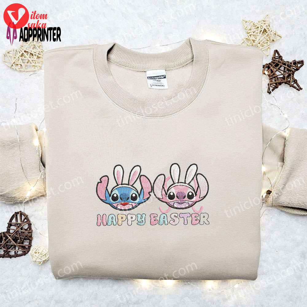 Stitch and angel easter shirt disney characters hoodie – best thanksgiving gift idea!