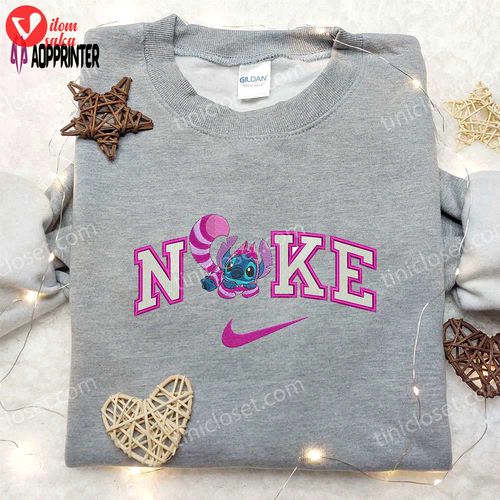 Stitch cosplay x nike embroidered shirt: lilo and stitch custom design