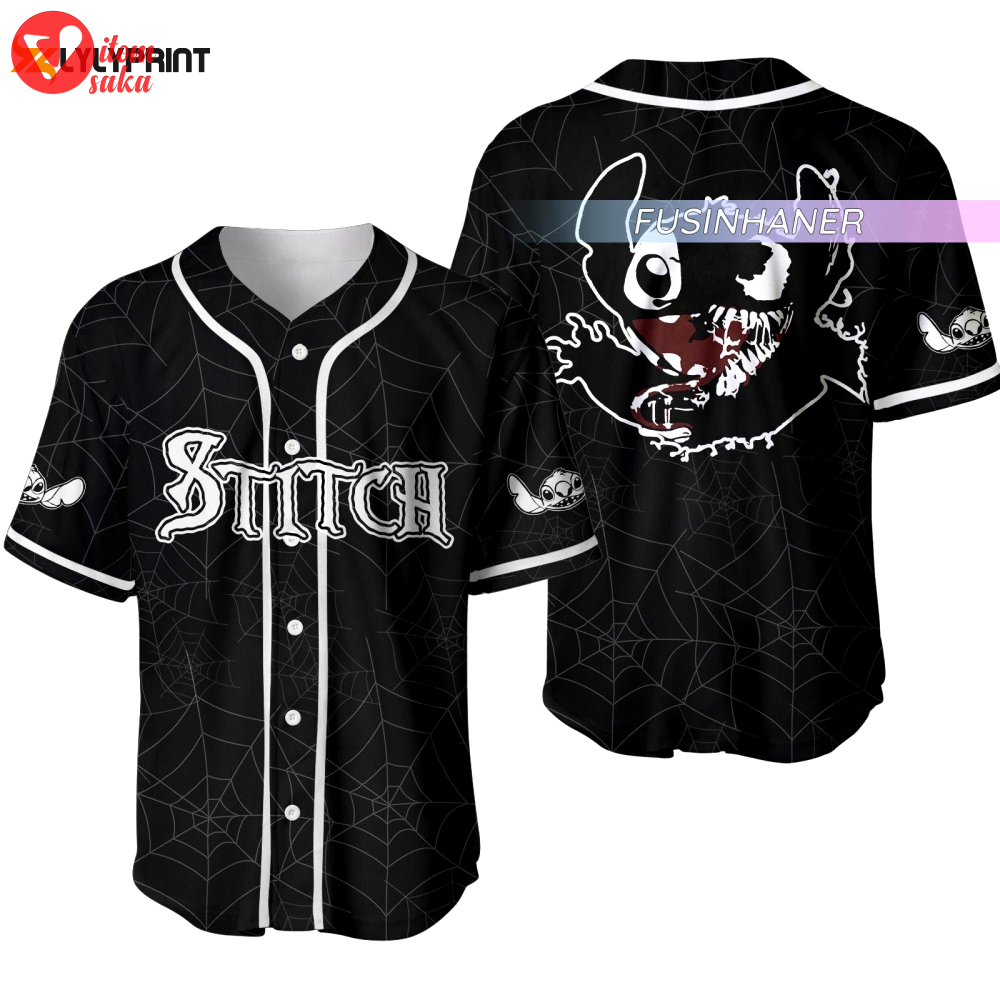Stitch venom jersey, scary horror stitch baseball shirt, stitch of venom shirt