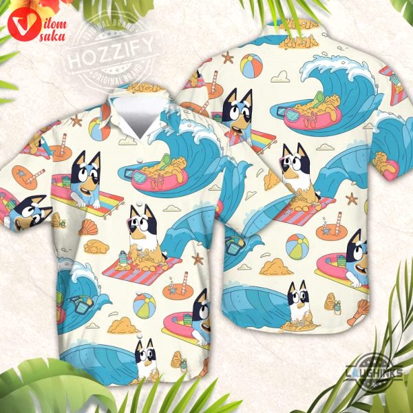 Summer bluey hawaiian shirt and shorts bandit heelers rad dad cool dad club birthday gift