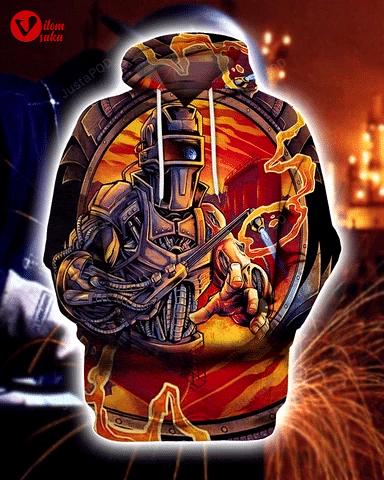 Super welder 3d all over print hoodie, zip-up hoodie
