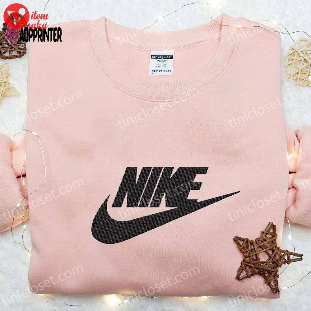 Swoosh nike embroidered sweatshirt – custom hoodie for best birthday gift ideas