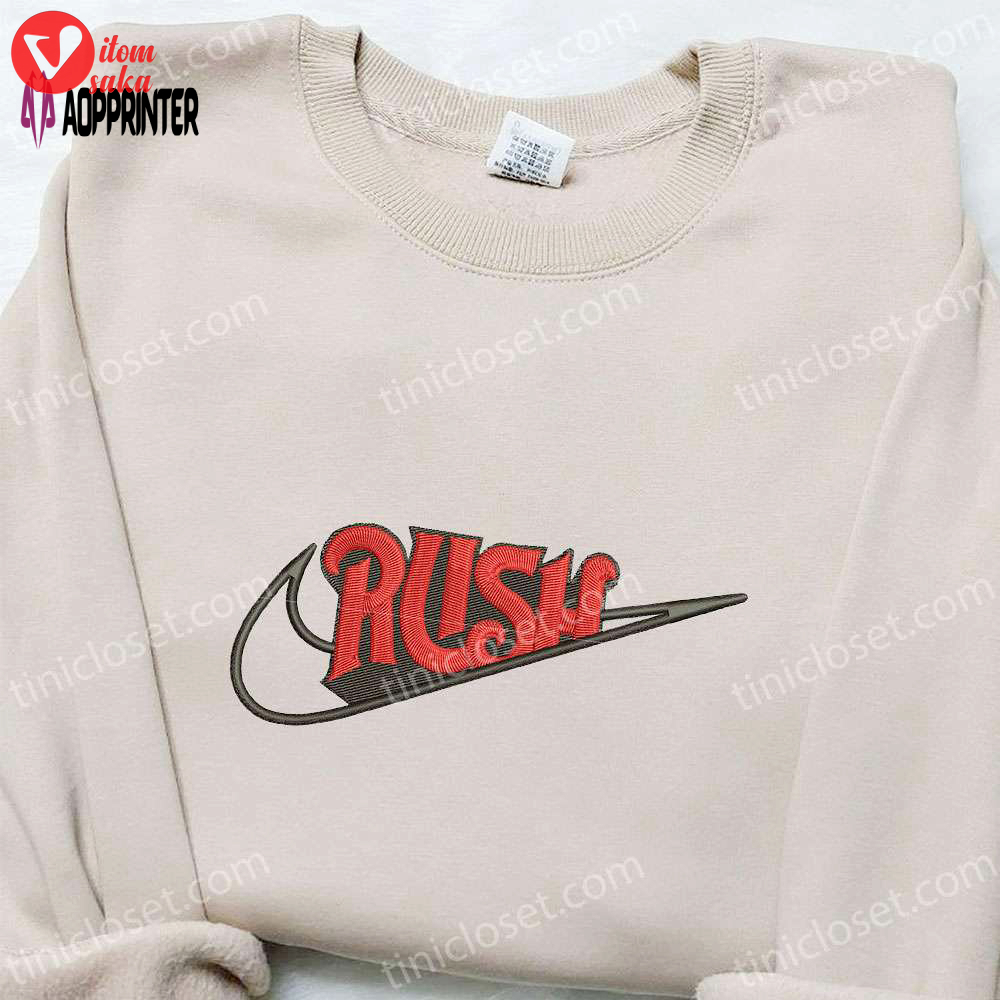 Swoosh x rush embroidered hoodie & nike inspired shirt: best family gift ideas