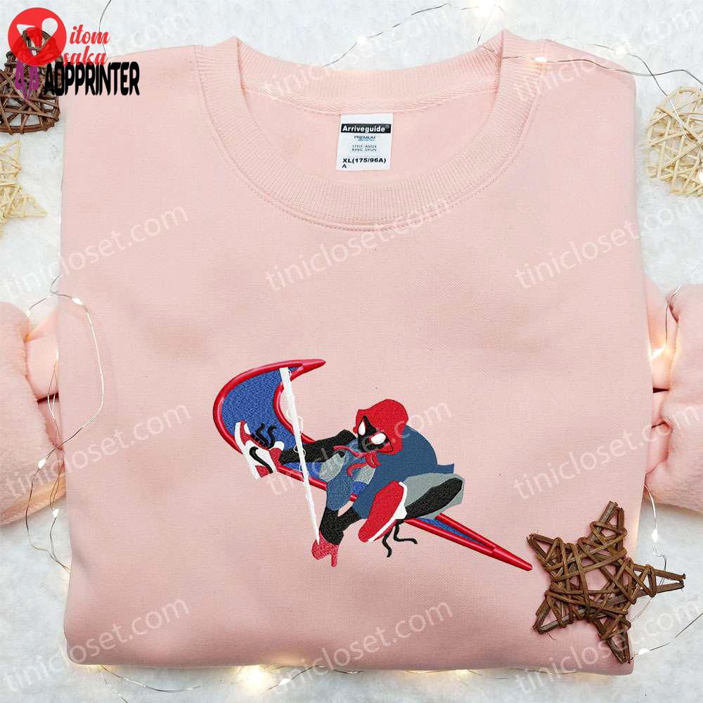 Swoosh x spider-man embroidered sweatshirt: marvel & dc comics shirt the best gift