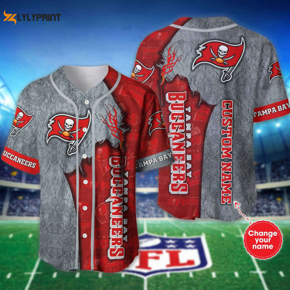 Tampa bay buccaneers personalized baseball jersey fan gifts