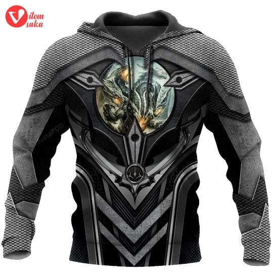 Tattoo and dungeon dragon 3d all over print hoodie, zip-up hoodie
