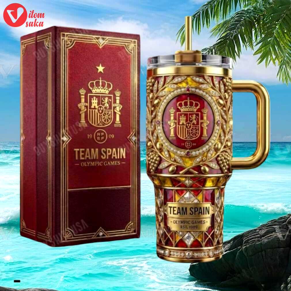 Team spain olympic games special edition gold filigree 40oz tumbler