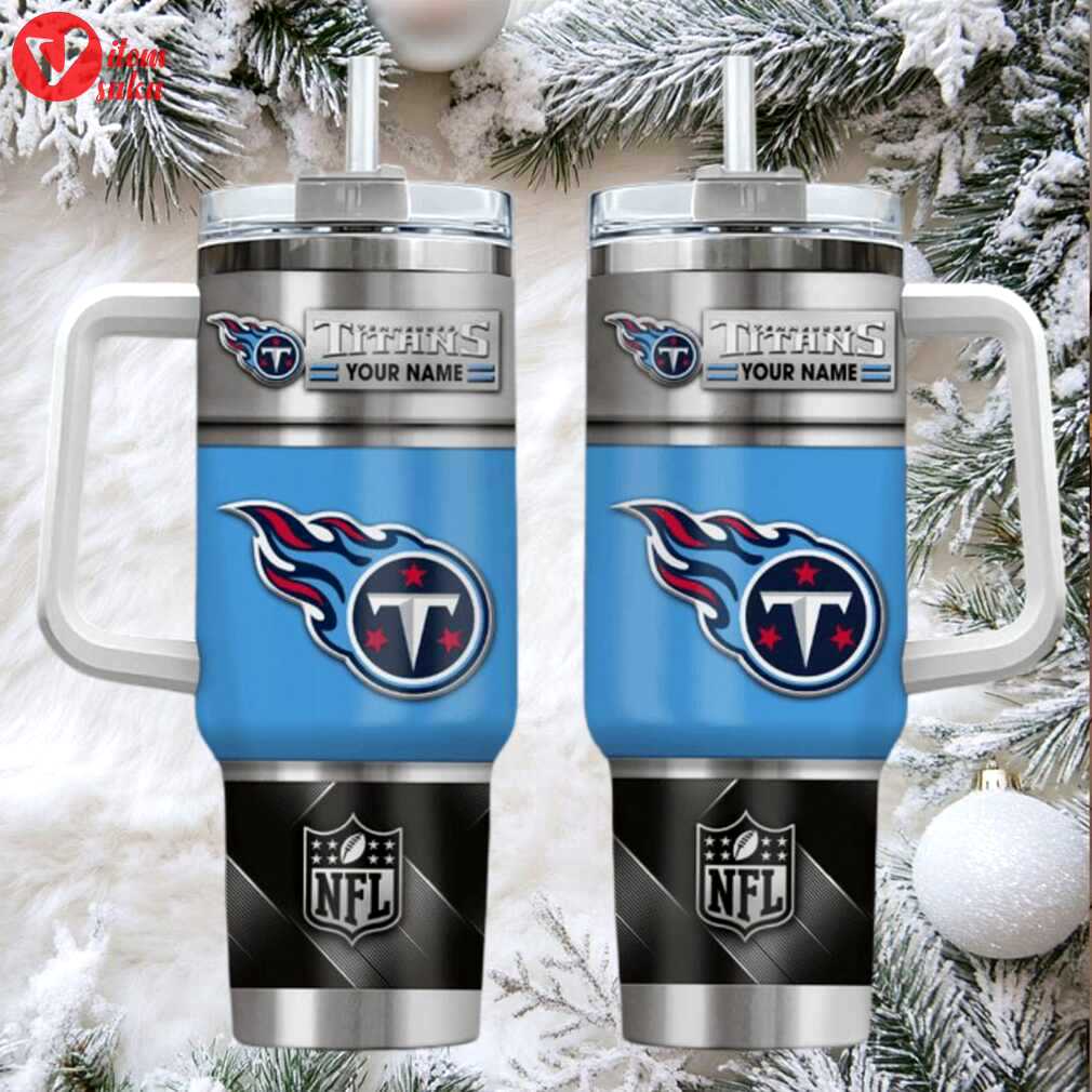 Ten titans custom stanley cup 40oz. stainless steel travel tumbler with handle