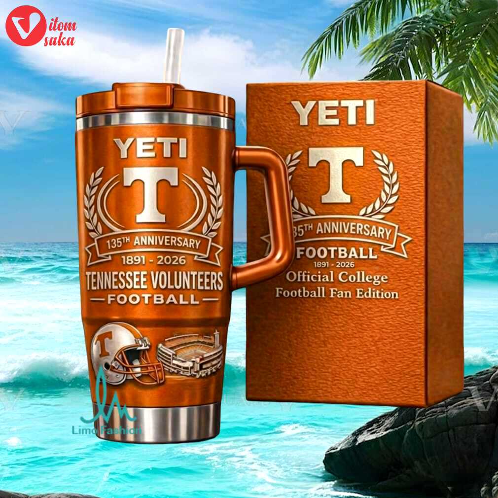 Tennessee volunteers football 135th anniversary 1891 2026 official fan edition stainless steel insulated tumbler