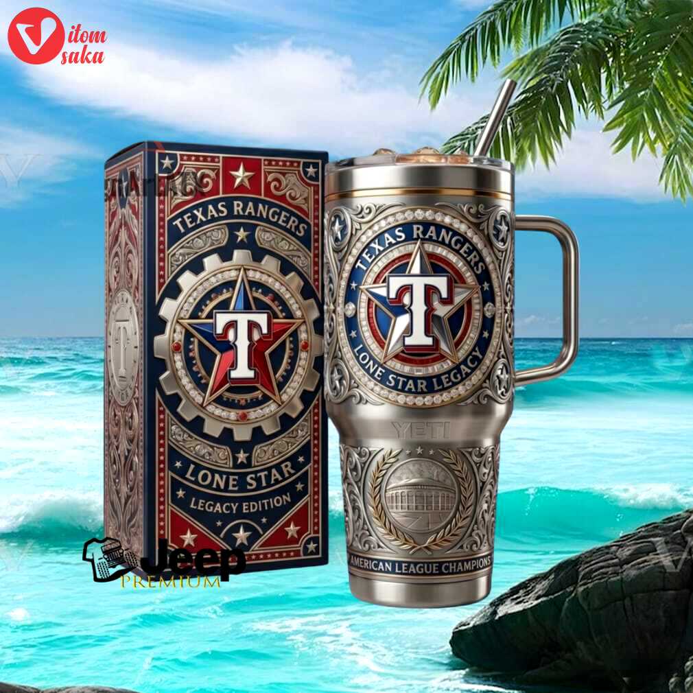Texas rangers lone star legacy american league champions 40oz tumbler