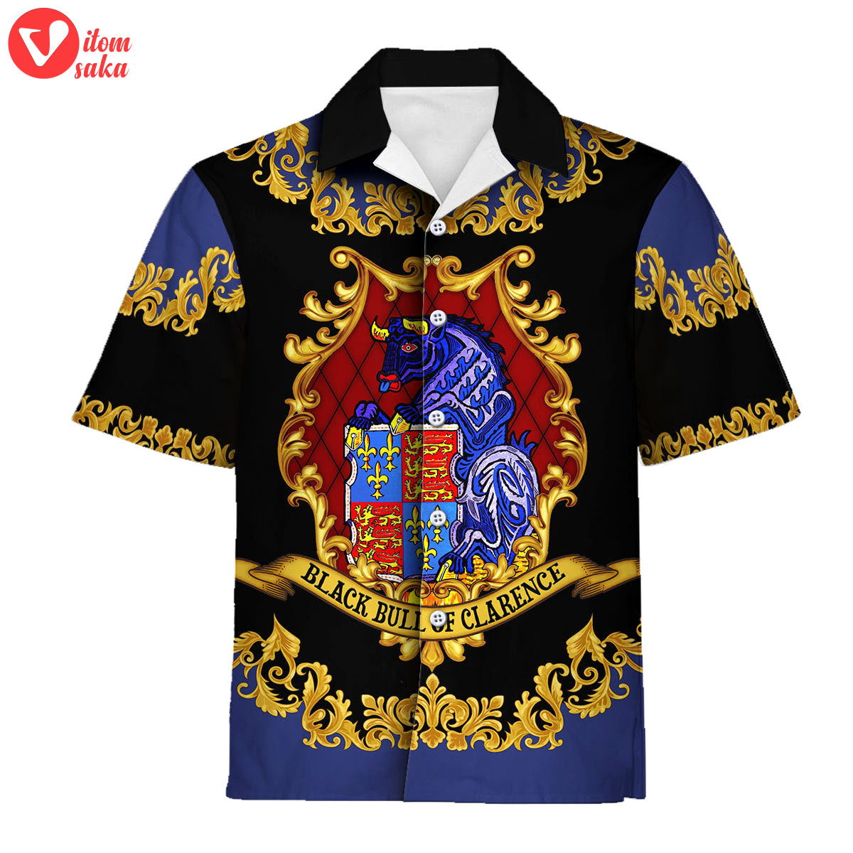 The black bull of clarence hawaiian shirt polo shirt beach shorts – stormmerch exclusive