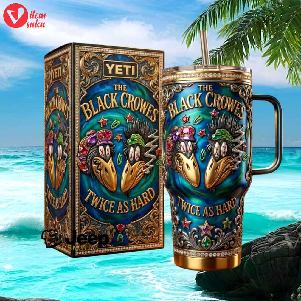 The black crowes “twice as hard” 3d jeweled band merchandise 40oz tumbler