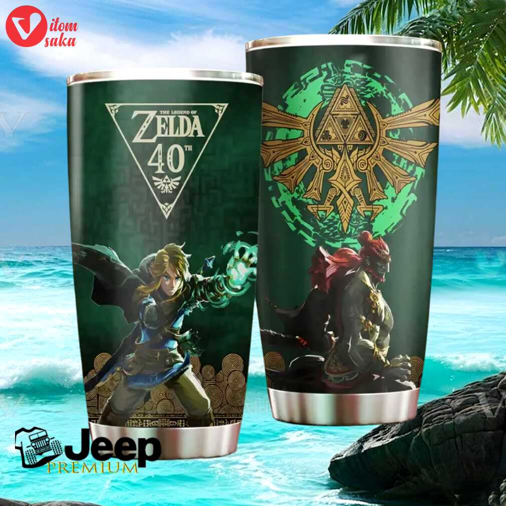 The legend of zelda 40th anniversary link and ganondorf 20oz tumbler.jfif