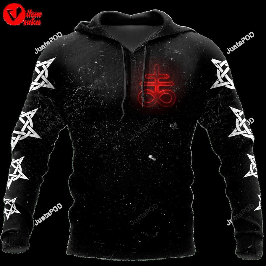 The satanic baphomet 3d all over printed hoodie, zip- up hoodie