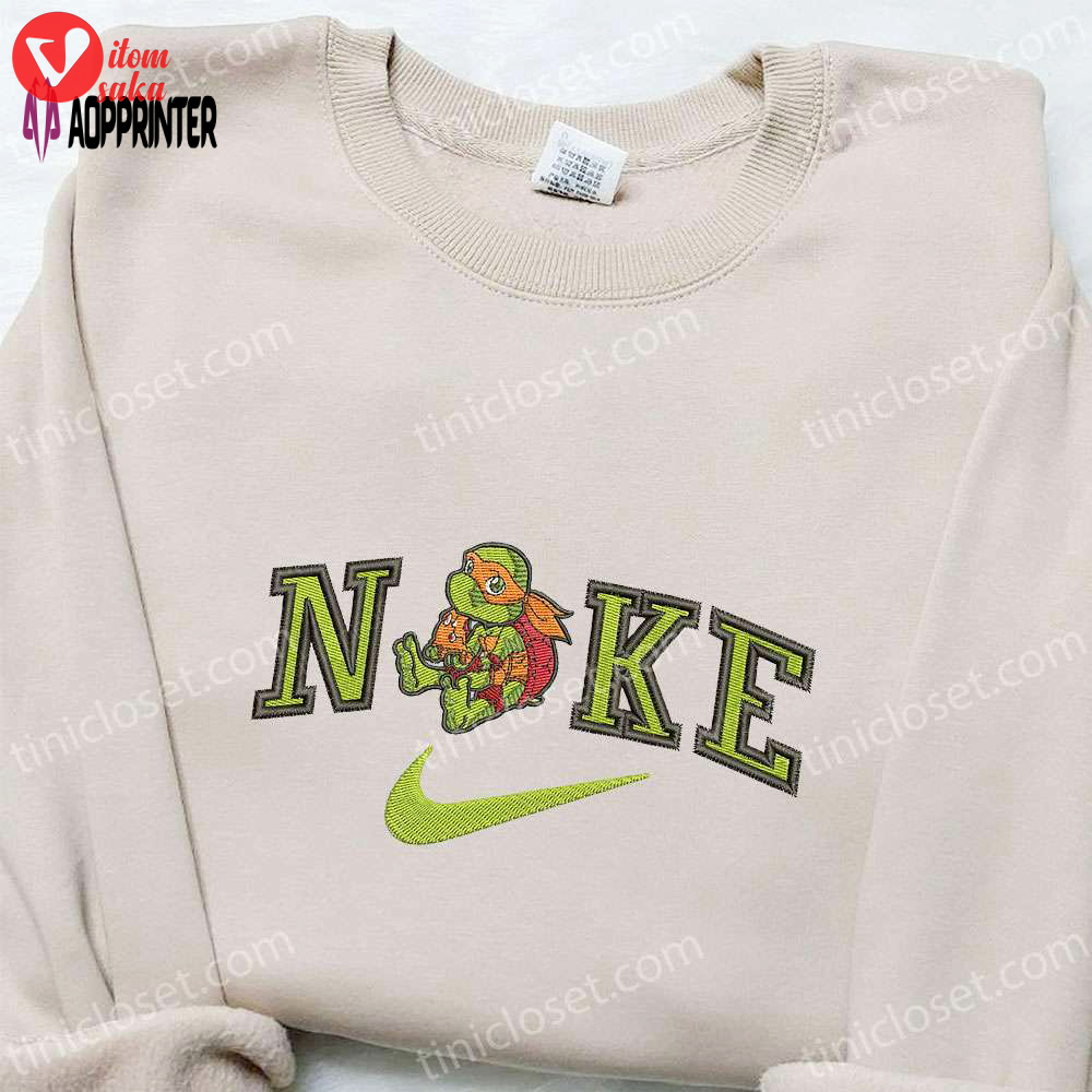 Tmnt x nike movie sweatshirt: stylish embroidered hoodie perfect birthday gift