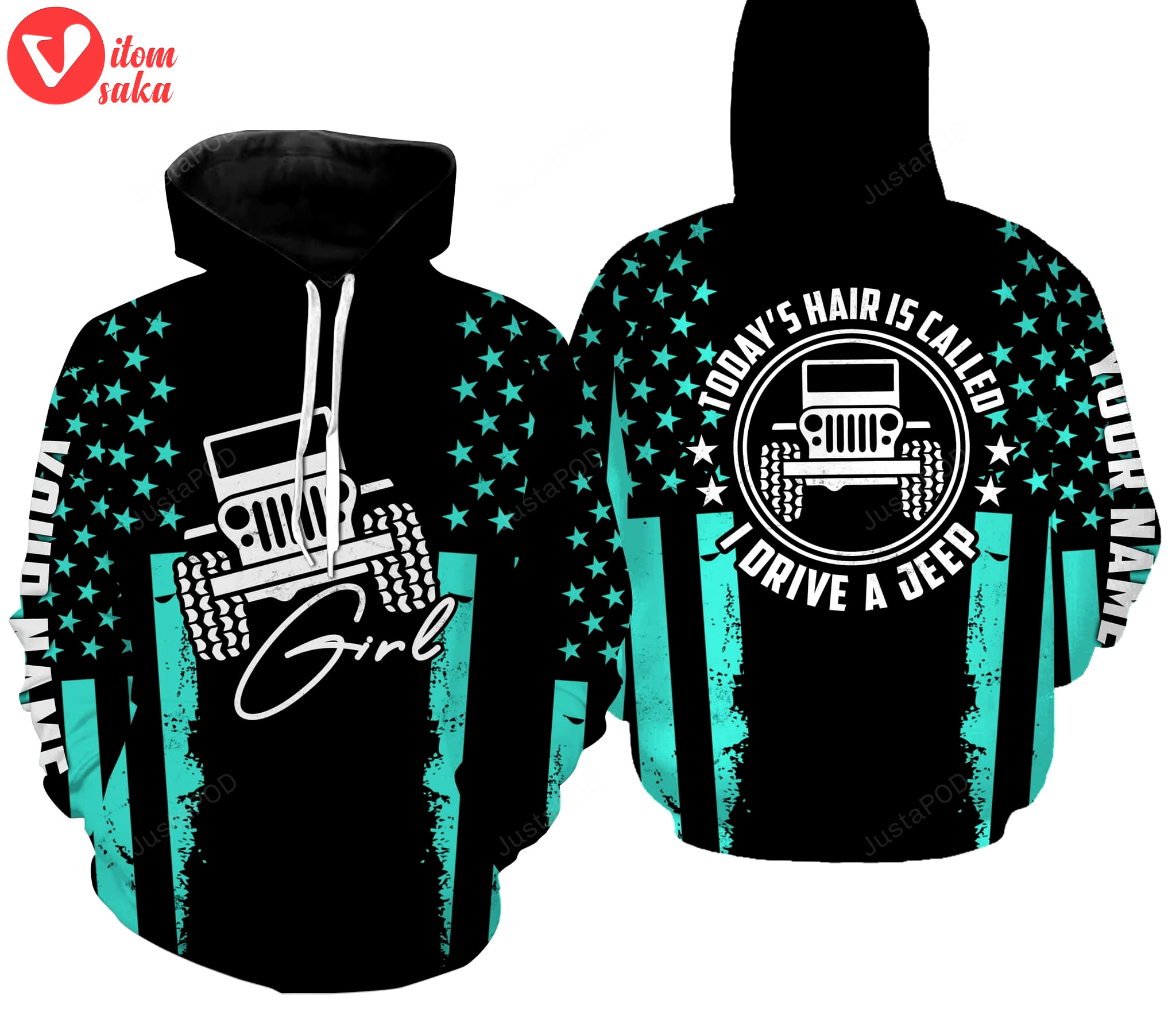 Today’s hair is called i drive a jeep 3d all print hoodie, zip- up hoodie