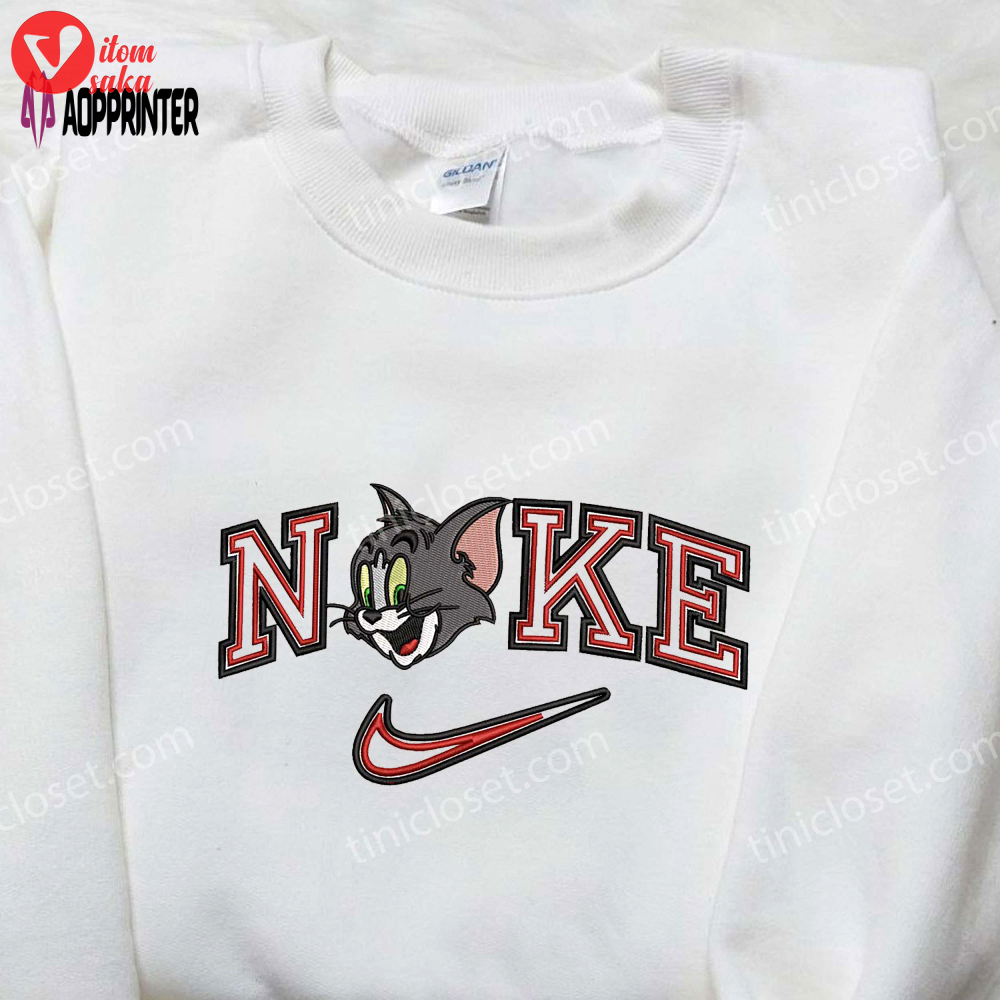 Tom head x nike embroidered shirt tom and jerry design customizable nike tee