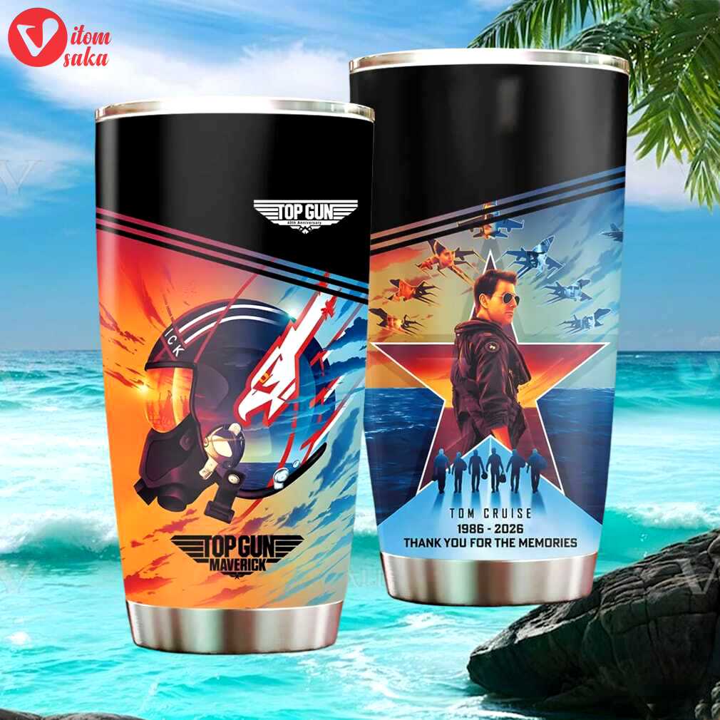 Top gun maverick 40th anniversary tom cruise 1986 2026 commemorative 20oz stainless steel tumbler