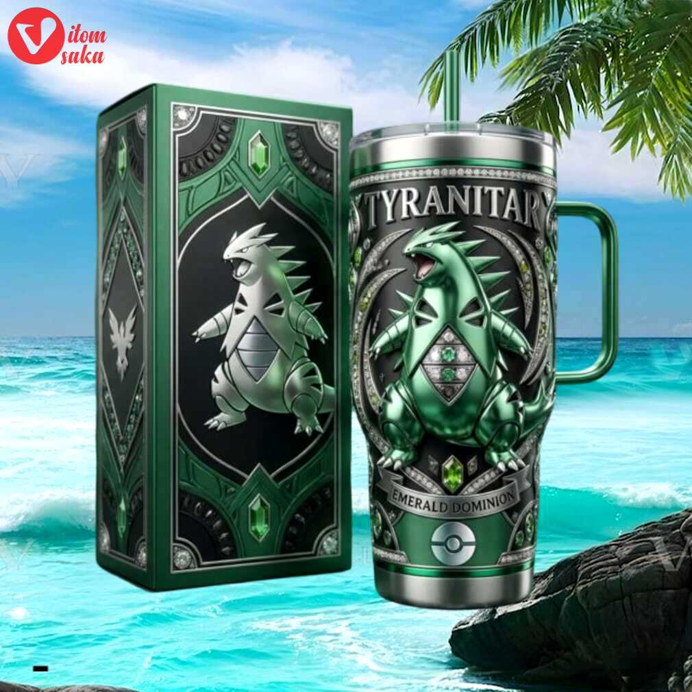 Tyranitar emerald dominion pokemon custom 40oz tumbler jewelry style