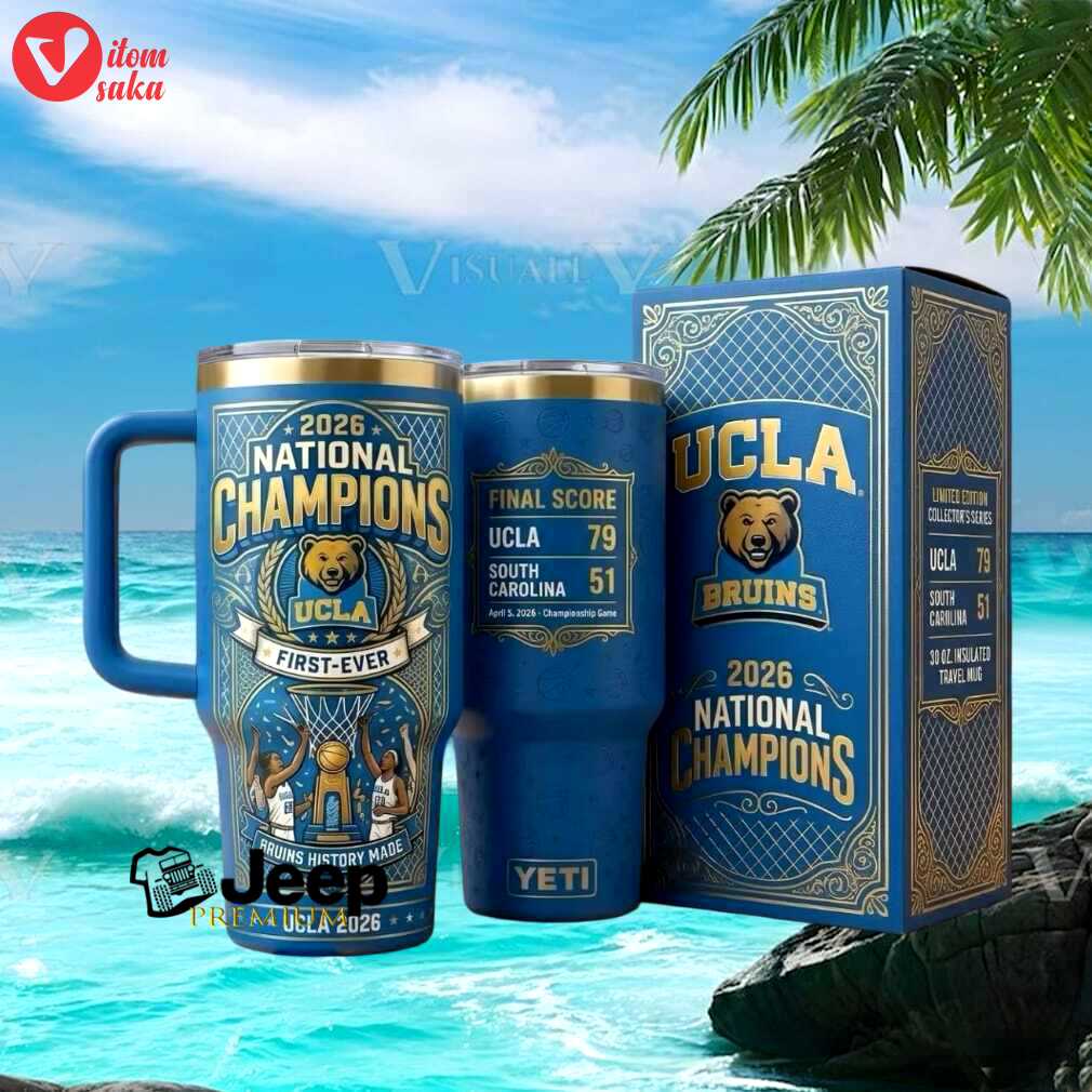 Ucla bruins 2026 first ever national championship victory 40oz insulated tumbler