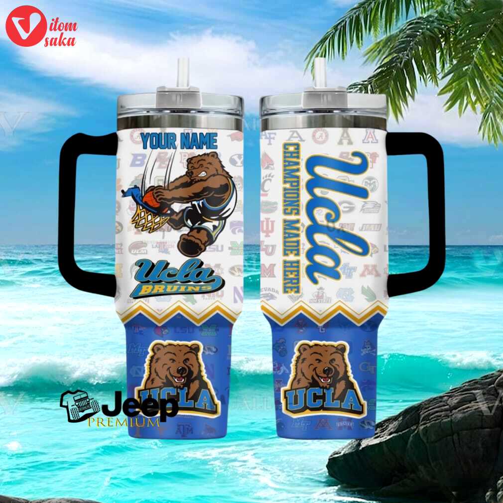 Ucla bruins basketball personalized tumbler design   champions made here wrap