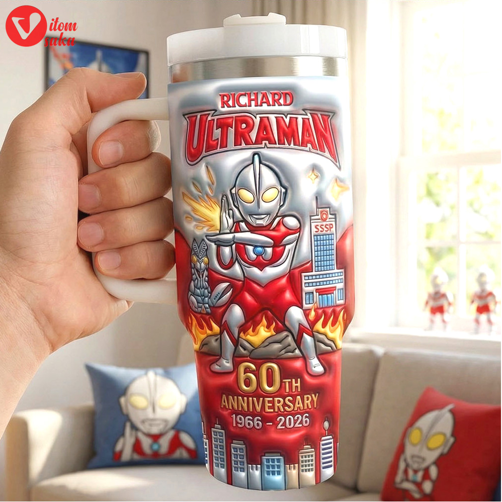 Ultraman 60th anniversary japanese superhero personalized 40oz tumbler