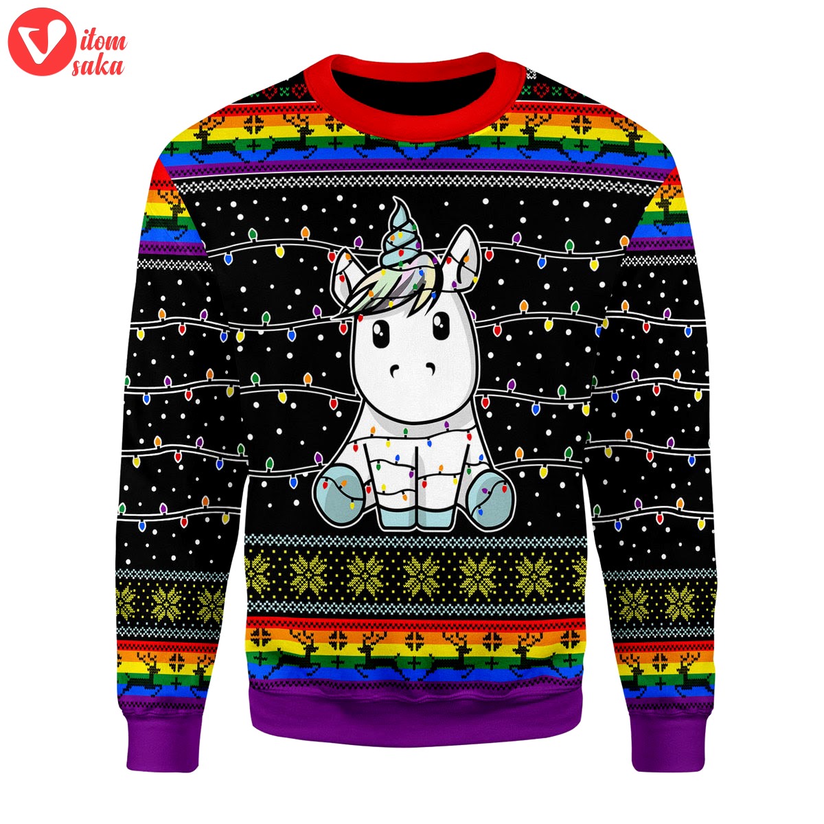 Unicorn christmas tree christmas sweater – stormmerch exclusive