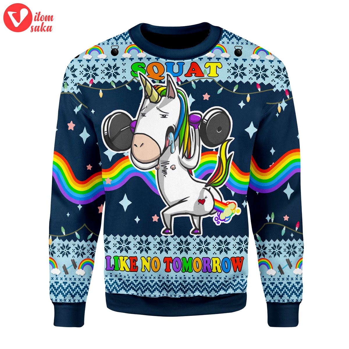 Unicorn squat like no tomorrow christmas sweater – stormmerch exclusive