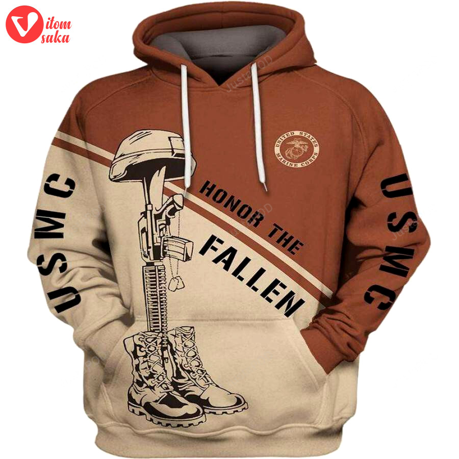 U.s marine corps honor the fallen 3d all print hoodie, zip- up hoodie