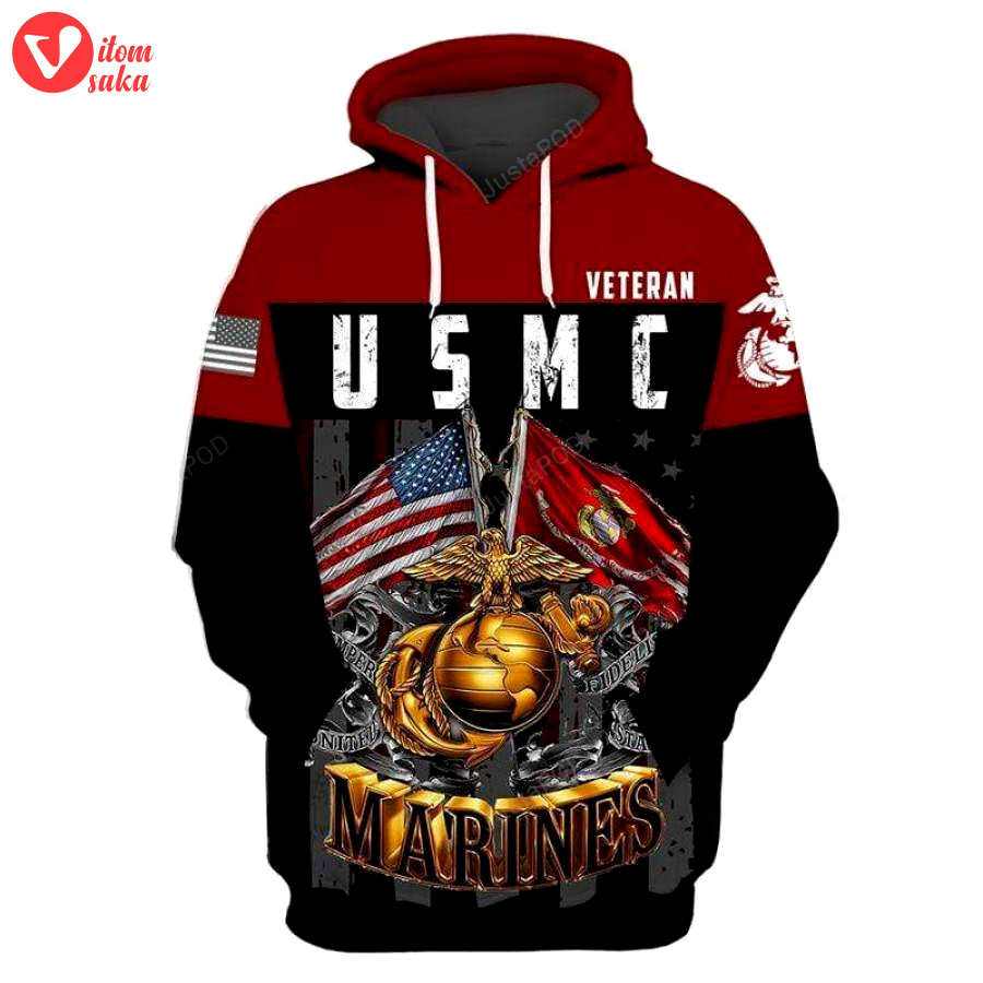 U.s marine corps samper fi 3d all print hoodie, zip- up hoodie
